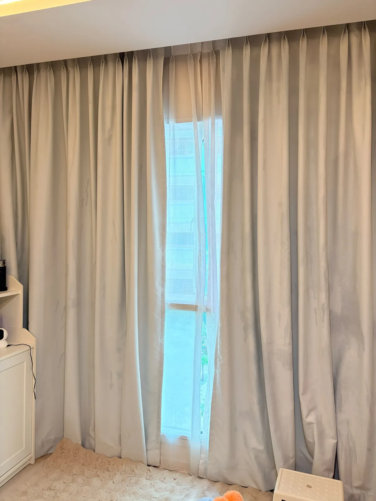 Curtains after deep cleaning โ full-length clean result