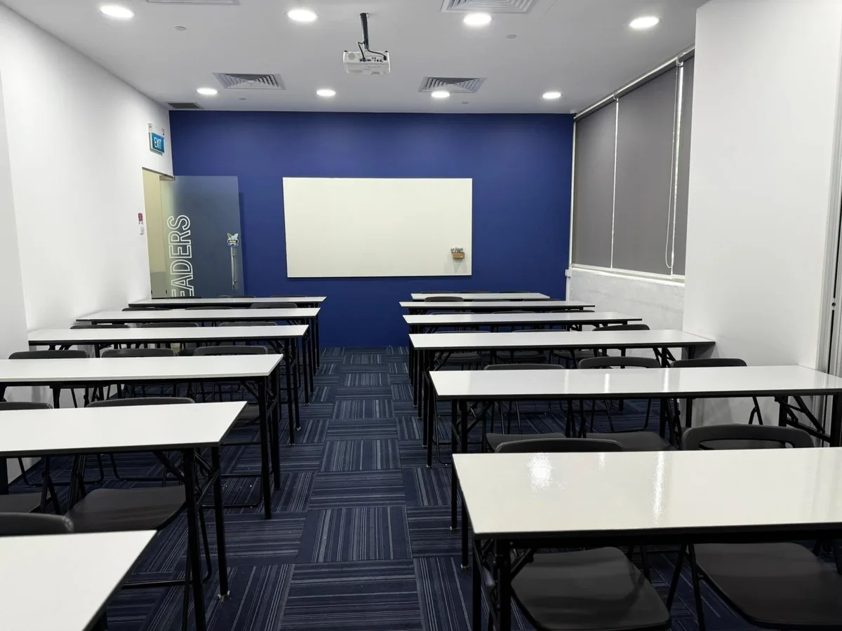 Clean classroom after professional cleaning