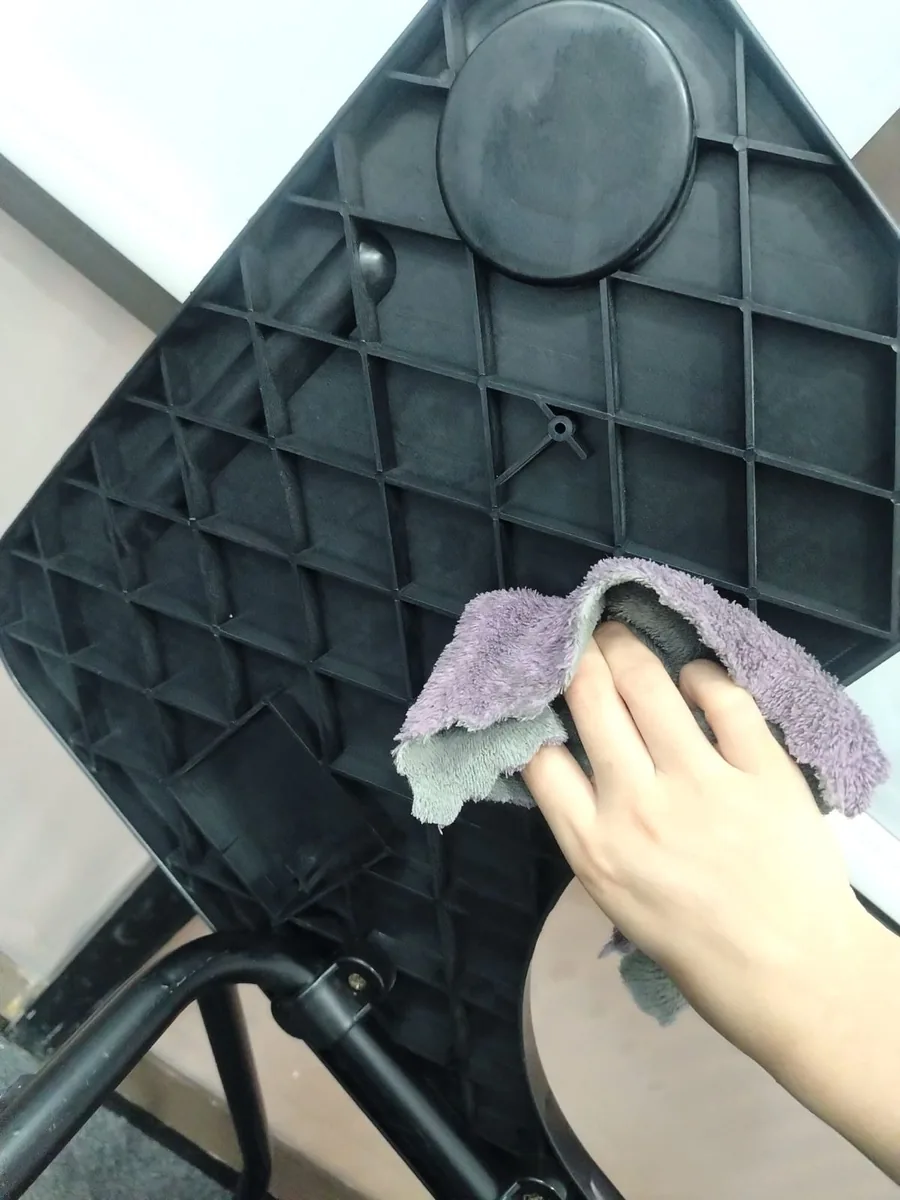 Chair underside detailed clean
