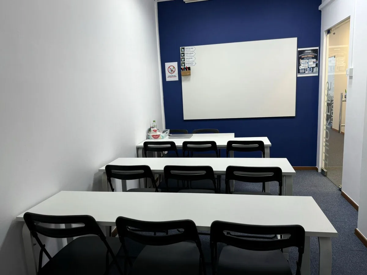 Office cleaning result โ small training room fully cleaned and reset